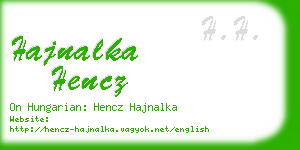 hajnalka hencz business card